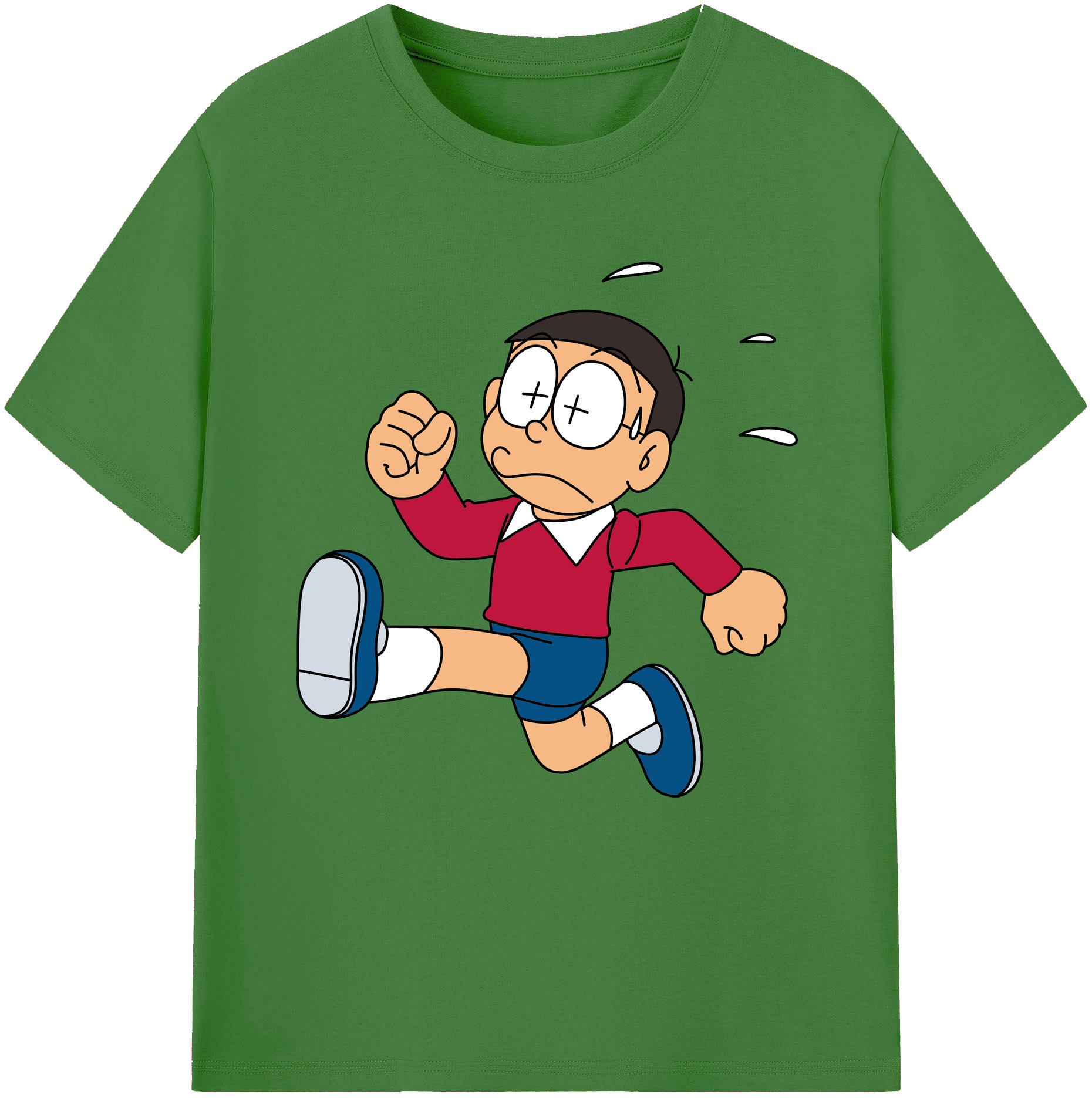 （画像用） ドラえもん 野比 のび太 Doraemon Nobita Nobi レディースカジュアルプリントTシャツ（綿100％）